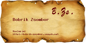 Bobrik Zsombor névjegykártya