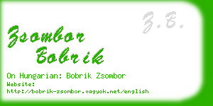 zsombor bobrik business card